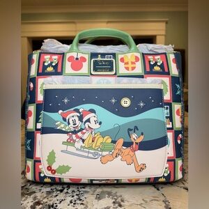 NWT Mickey & Friends Holiday Convertible Backpack & Tote Crossbody Bag